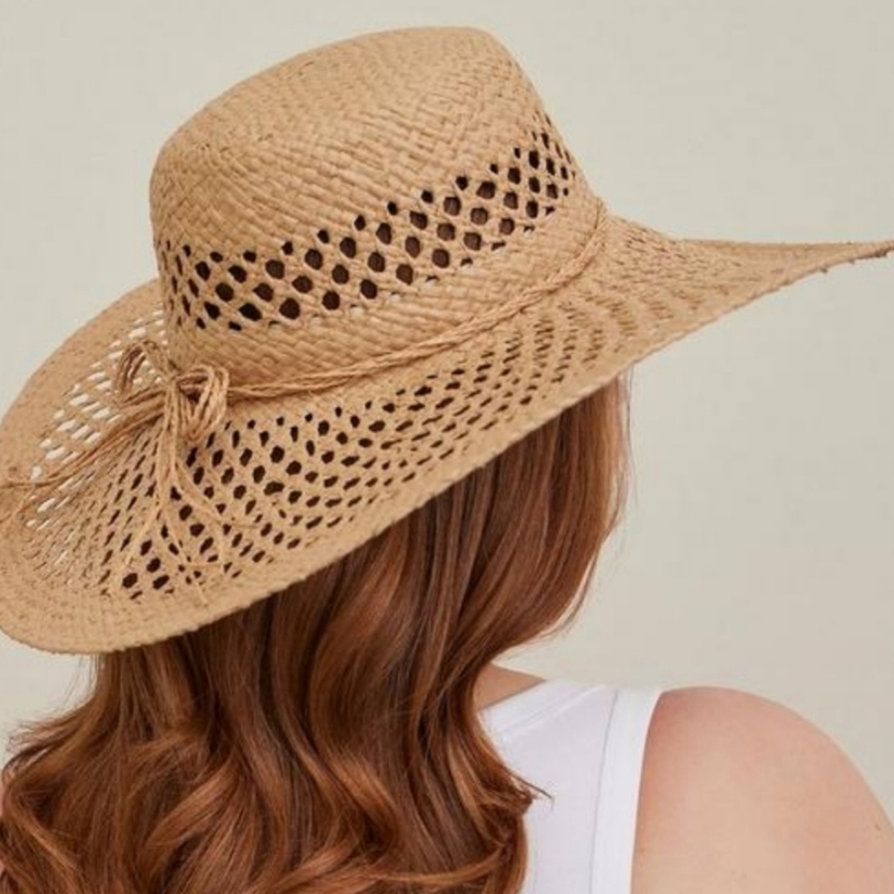 Torrid Natural Woven Sun Hat NWT Size S/M